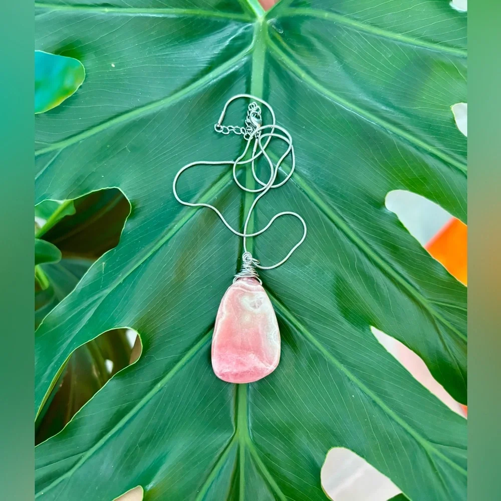 Rhodochrosite necklace - Picture 2 of 3